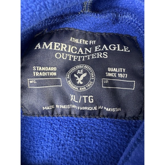 American Eagle Outfitters Eagle Graphic Fleece Hoodie Mens XL Athletic Fit - Picture 5 of 6